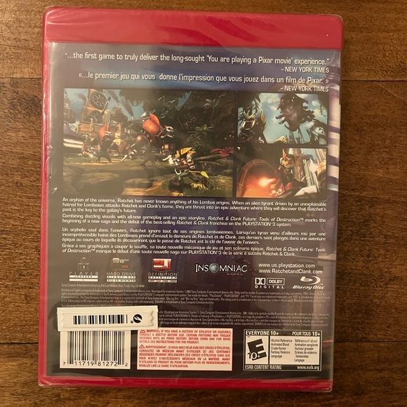 NIP Ratchet & Clank Future: Tools of Destruction for PS3 - Red Case - Picture 3 of 3